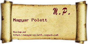Magyar Polett névjegykártya