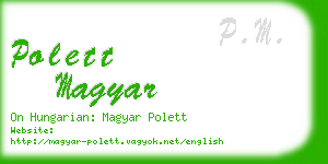 polett magyar business card